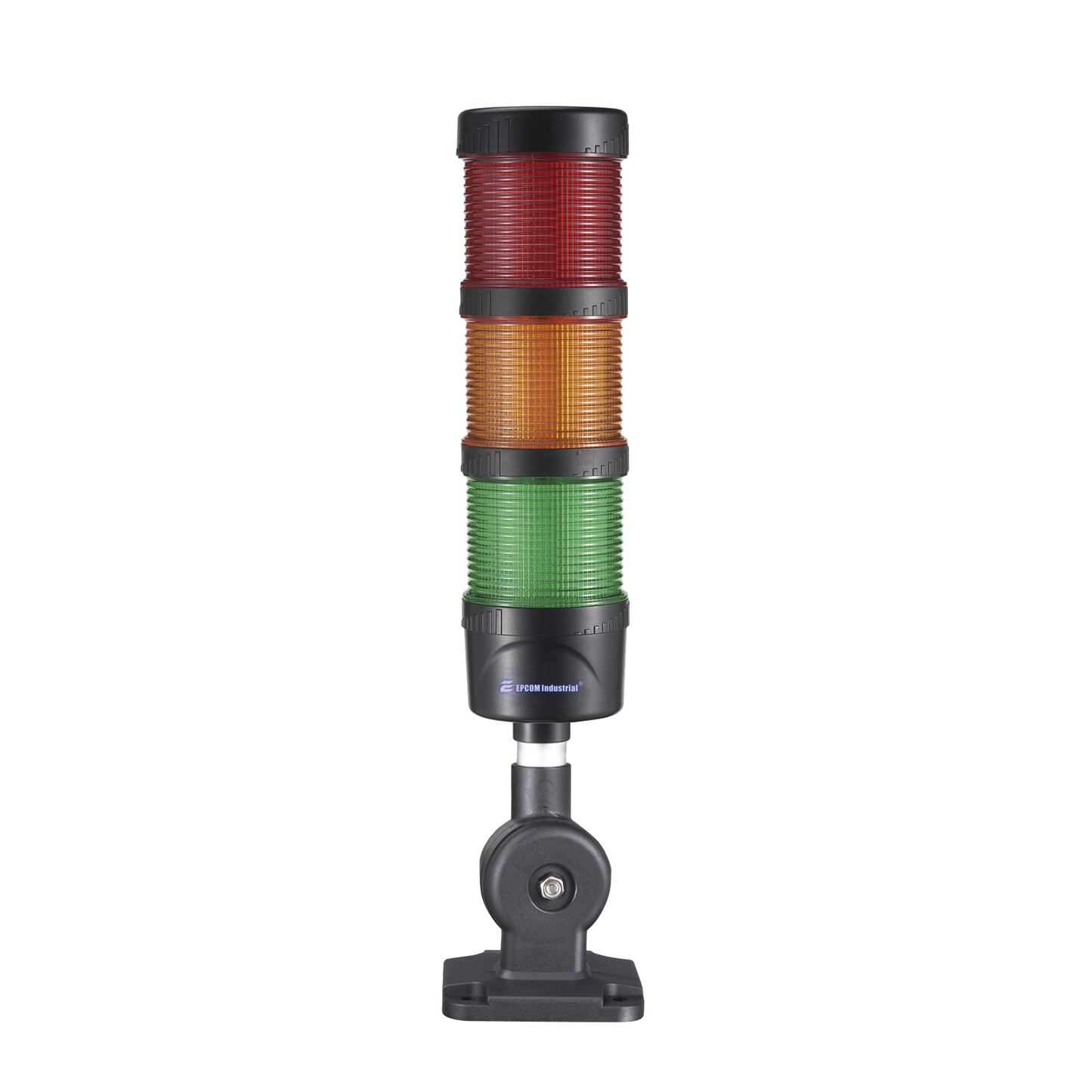 Torre LED Indicadora de estado de 3 niveles color Rojo, Ãmbar y Verde, con Buzzer integrado a 85 dB,  a 24 VCD con Montaje incluido de 60 mm de diÃ¡metro