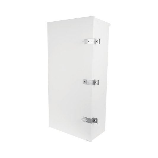 Gabinete para instalaciÃ³n de 3 BaterÃ­as PL110D12, Fabricado en LÃ¡mina Galvanizada, Accesorios para piso o poste (No incluidos)