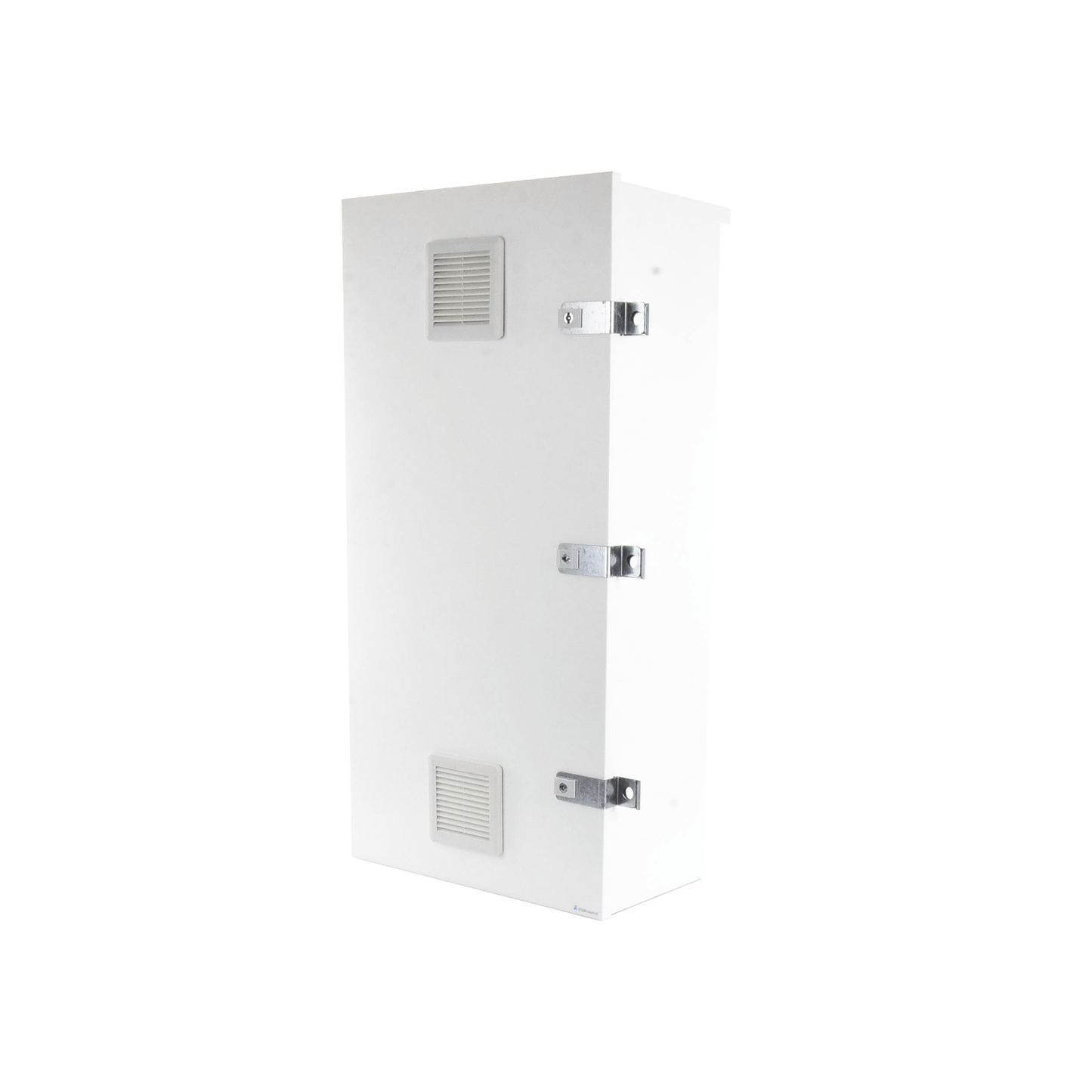 Gabinete para instalación de 3 Baterías PL110D12, Fabricado en Lámina Galvanizada, Accesorios para piso o poste (No incluidos)