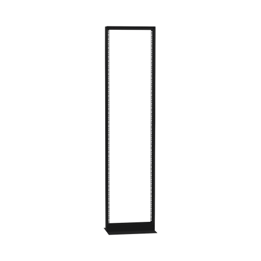 Rack de 2 Postes (Doble Perforación), Estándar 19", 45 Unidades, Fabricado en Acero, Base "L" para Anclar a Piso. | LINK