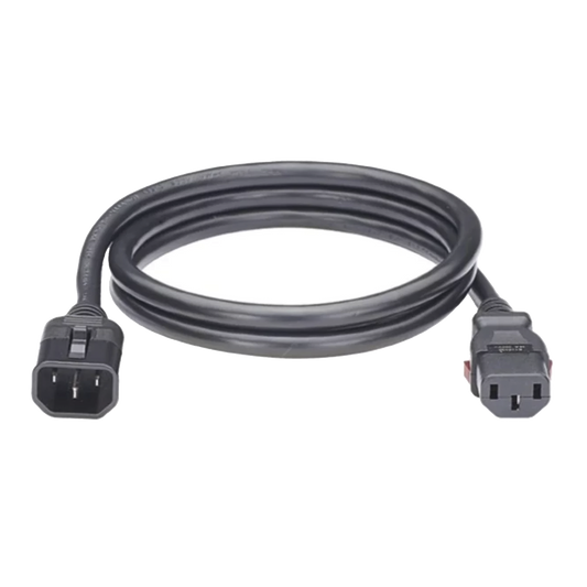Cable de AlimentaciÃ³n ElÃ©ctrica Con Bloqueo de Seguridad, de IEC C14 a IEC C13, 1.2 Metros de Largo, Color Negro, 1 Pieza