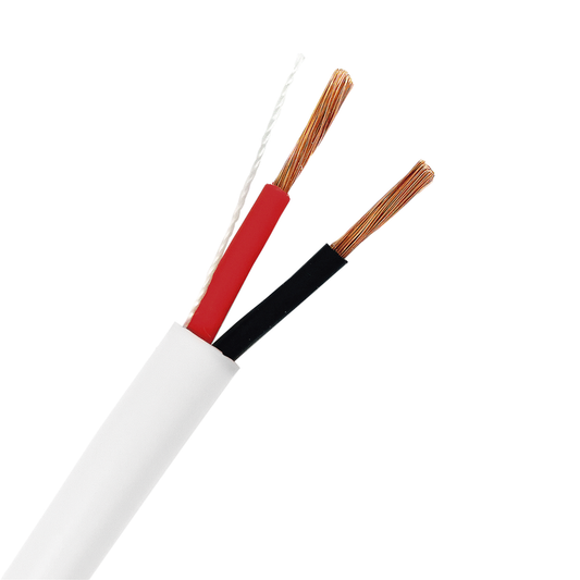 Bobina de 152 Metros / 16AWG 2 Conductores / Cable Profesional de ALTA FIDELIDAD 100% Cobre / Interior / Color Blanco / Libre de OxÃ­geno / Para Aplicaciones de Audio, Control de Acceso y AutomatizaciÃ³n