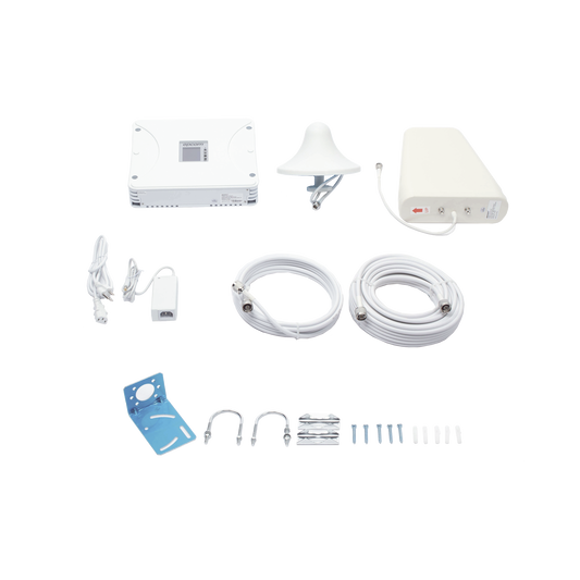 Kit Amplificador de SeÃ±al Celular 5G, 4G, 3G, VoLTE y Voz convencional. Funciona con Todos los Operadores. Soporta MÃºltiples Dispositivos y TecnologÃ­as. Hasta 1200 metros cuadrados de Cobertura