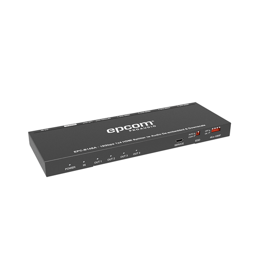 Splitter HDMI 1x4 |Â 4K@60Hz | Extractor de Audio | Down Scaler | HDR  4:4:4 | EDID | 18Gbps
