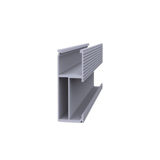 Riel 5 para montaje de módulos fotovoltaicos de aluminio anodizado de 4400mm.