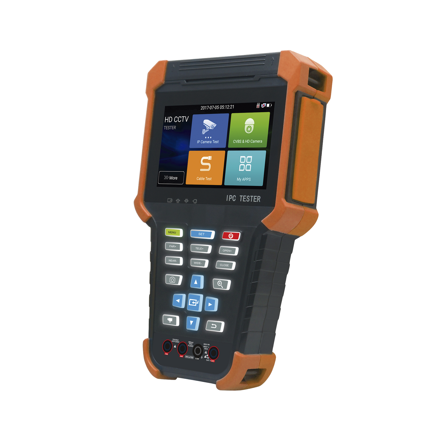 Tester de video de 4â€ / Prueba de cÃ¡mara analÃ³gica / Prueba de cÃ¡mara IP, soporte 4K, H.264 y H.265 / TVI de 8 MP, CVI de 8 MP, AHD de 8 MP / MultÃ­metro digital / Entrada HDMI