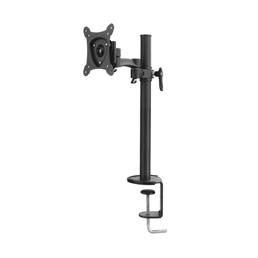 Montaje de Escritorio Articulado para Monitores de 13 a 27" / Soporta hasta 15 kg / Vesa 75 x 75 / 100 x 100 / Acero / Giro: 360Â°