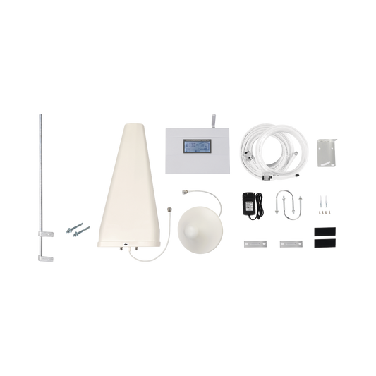 Kit Amplificador de SeÃ±al Celular TRIPLE banda de frecuencia. Incluye MÃ¡stil. Mejora las llamadas convencionales y VoLTE / Soporta los datos de las tecnologÃ­as 2G, 3G y 4G de TELCEL, AT&T y MOVISTAR / Cubre hasta 2 espacios...