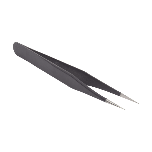 Pinzas AntiestÃ¡ticas Inoxidable con Pintura AntiestÃ¡tica. Mango Ancho, Punta Afilada.