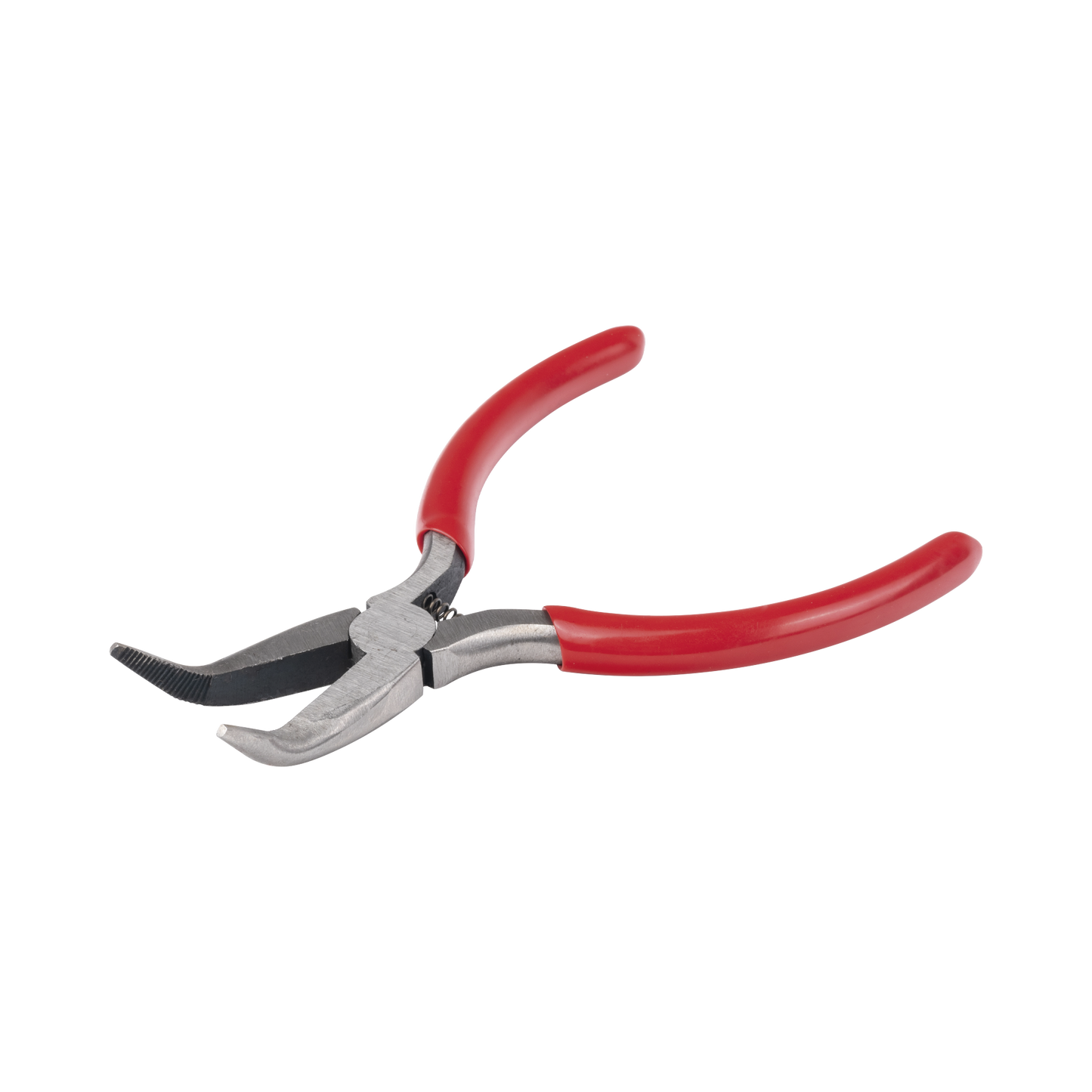 Pinza punta Curveada de 5" con Mango Forrado Plástico.