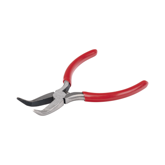 Pinza punta Curveada de 5â€ con Mango Forrado PlÃ¡stico.