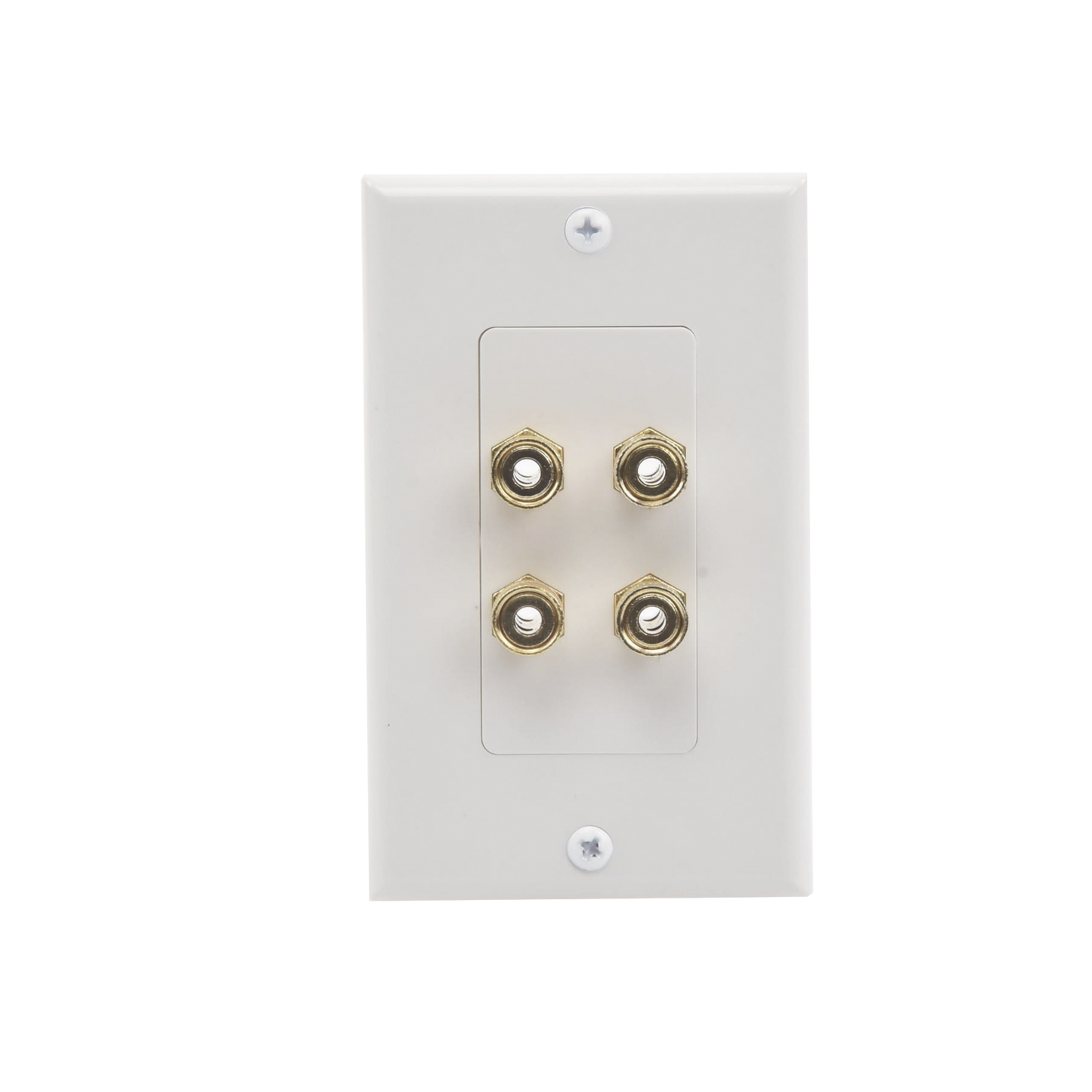Placa de Pared |Â Postes de UniÃ³n Tipo Banana | ConexiÃ³n para 2 Altavoces | FÃ¡cil InstalaciÃ³n | Conectores Chapados en Oro