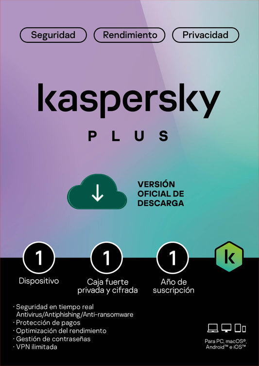 Kaspersky Plus 1 Dispositivo 1 Año (Internet Security)