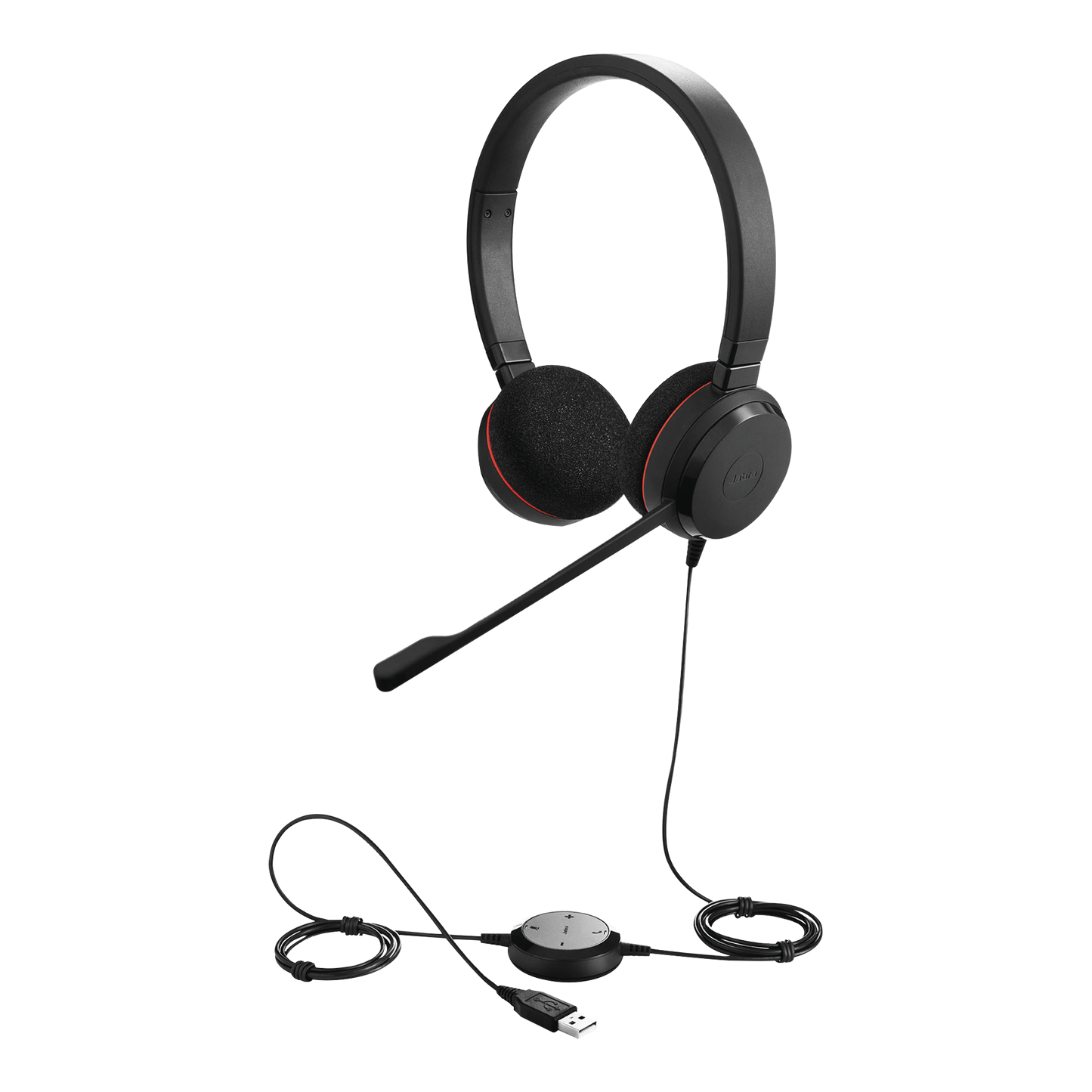 Jabra Evolve 20 DUO con conexiÃ³n USB, micrÃ³fono con cancelaciÃ³n de ruido de ultima generaciÃ³n, configuraciÃ³n Plug and Play (4999-829-209)