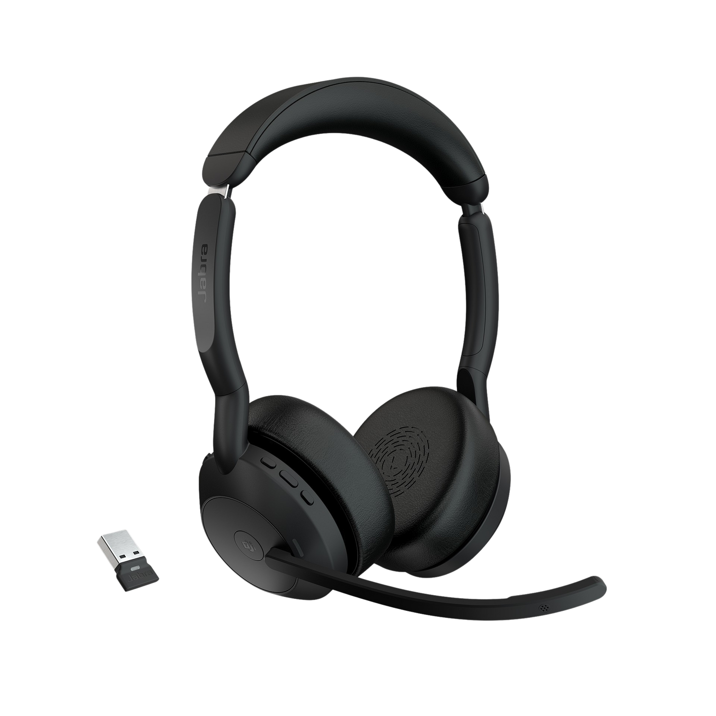Jabra Evolve2 55, Auricular stereo versiÃ³n MS, dongle USB-A con cancelaciÃ³n de ruido (25599-999-999)
