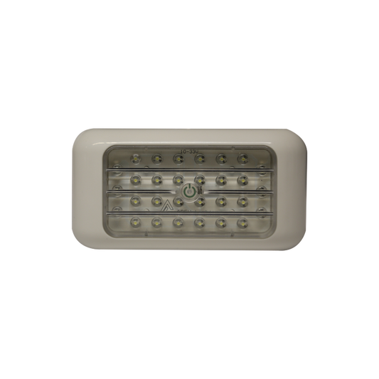 Luz rectangular blanca cÃ¡lida para interiores