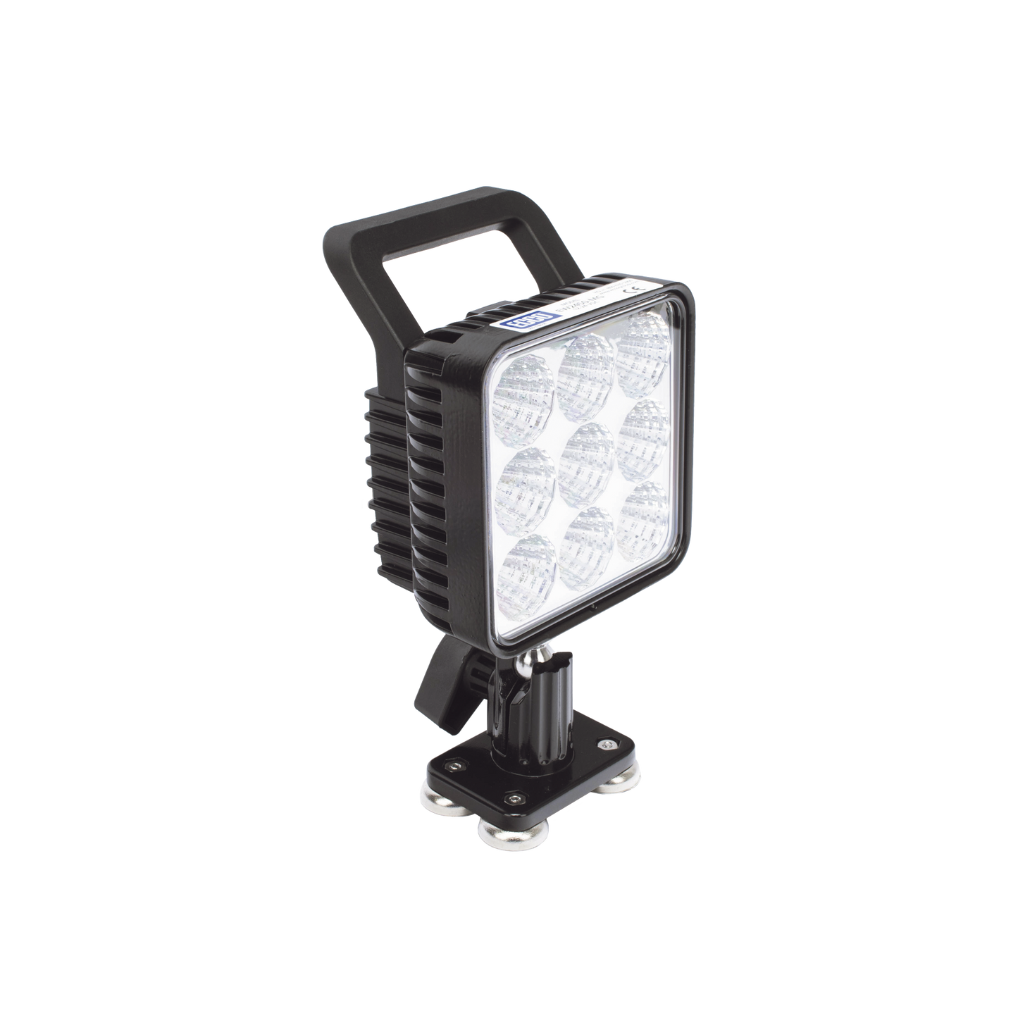 LÃ¡mpara de trabajo de 9 led, montaje giratorio magnÃ©tico, 12-24 Vcc, 1300 Lumenes