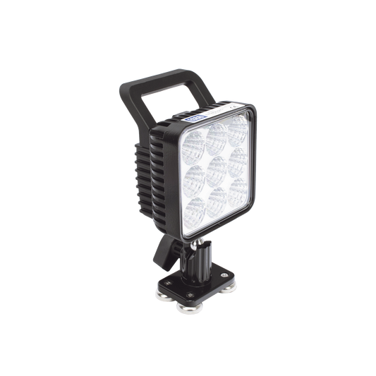 LÃ¡mpara de trabajo de 9 led, montaje giratorio magnÃ©tico, 12-24 Vcc, 1300 Lumenes