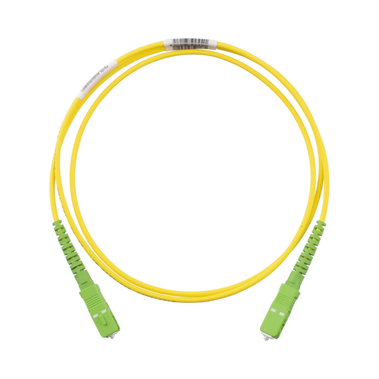 Jumper de Fibra Optica Monomodo 9/125 OS2, SC/APC-SC/APC Simplex, OFNR (Riser), Color Amarillo, 1 Metro | PANDUIT
