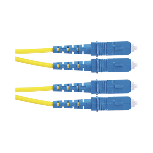 Jumper de Fibra Optica Monomodo 9/125 OS2, SC-SC Duplex, OFNR (Riser), Color Amarillo, 5 Metros | PANDUIT