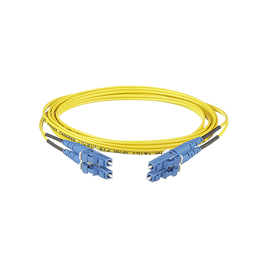 Jumper de Fibra Optica Monomodo 9/125 OS2, LC-LC Duplex, OFNR (Riser), Color Amarillo, 6 Metros | PANDUIT