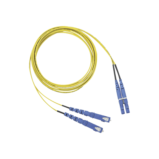 Jumper de Fibra Optica Monomodo 9/125 OS2, LC-SC Duplex, OFNR (Riser), Color Amarillo, 2 Metros | PANDUIT