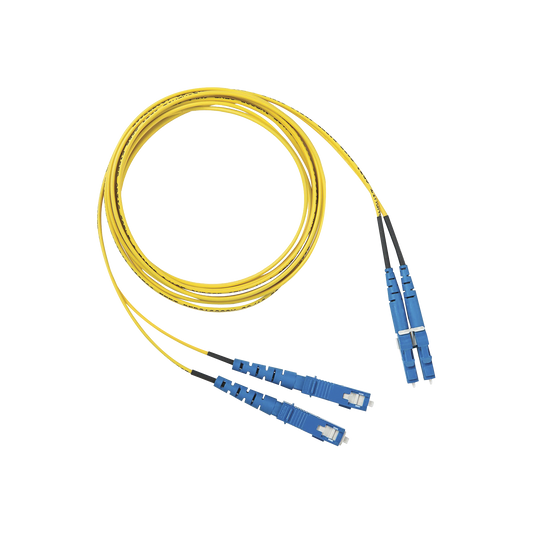 Jumper de Fibra Optica Monomodo 9/125 OS2, LC-SC Duplex, OFNR (Riser), Color Amarillo, 10 Metros | PANDUIT