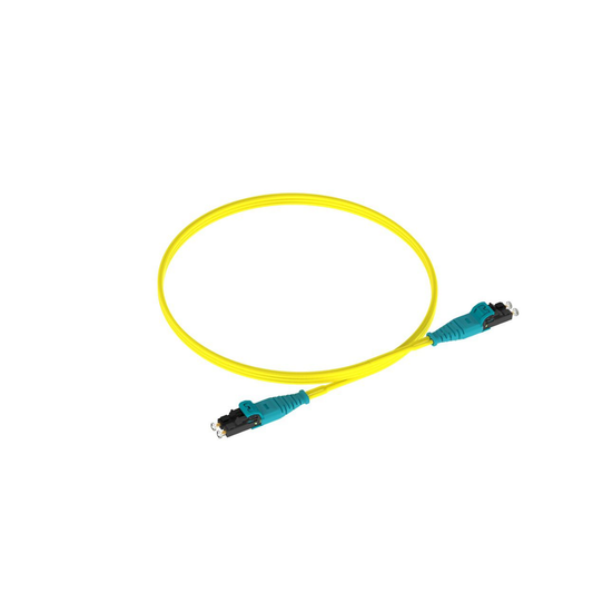 Jumper de Fibra Optica Monomodo 9/125 OS2, LC-LC Duplex Push Pull, OFNR (Riser), Color Amarillo, 3 Metros | PANDUIT