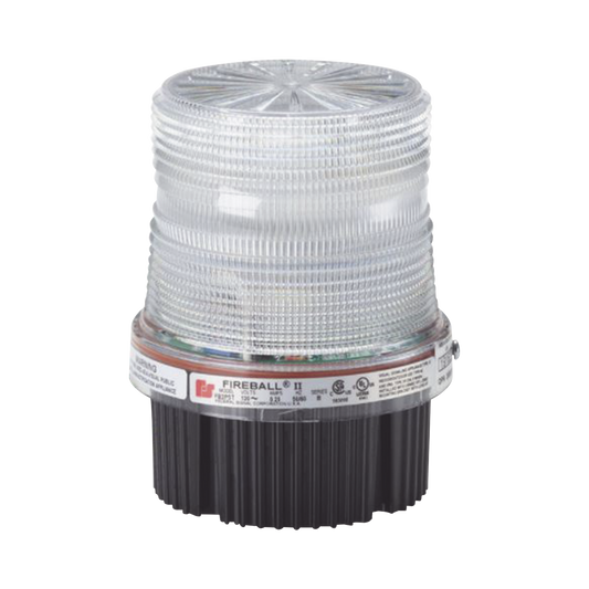 FireballÂ® LED Luz de advertencia Listado por UL y cUL 12-24 VCD Color Claro