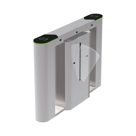 Unidad central para puerta de cortesÃ­a tipo FLAP bidireccional / 30 personas por minuto / Acabado de Lujo / Apertura en 1 segundo / Acero inoxidable / Indicadores LED / Alarma por acceso denegado
