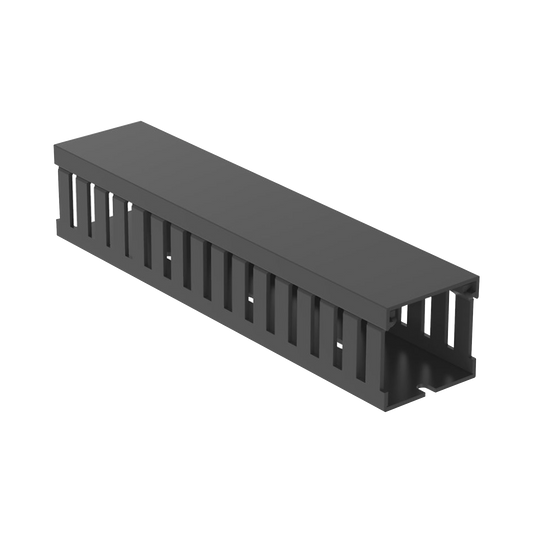 Canaleta Ranurada de PVC con Tapa, Tipo F, 44.5 mm de Ancho, 41.1 mm de Alto y 2 m de Largo, Color Gris | PANDUIT