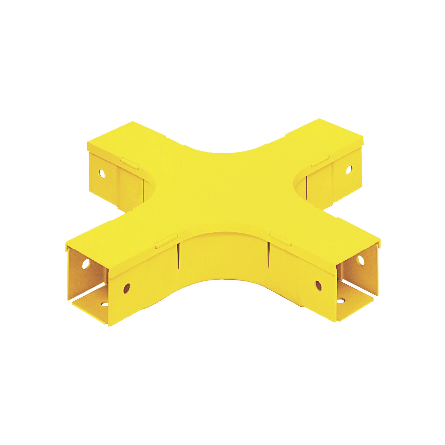 Accesorio de 4 Vías Horizontal, Con Ángulos a 90º, Para Canaletas FiberRunnerâ„¢ 2X2, Color Amarillo