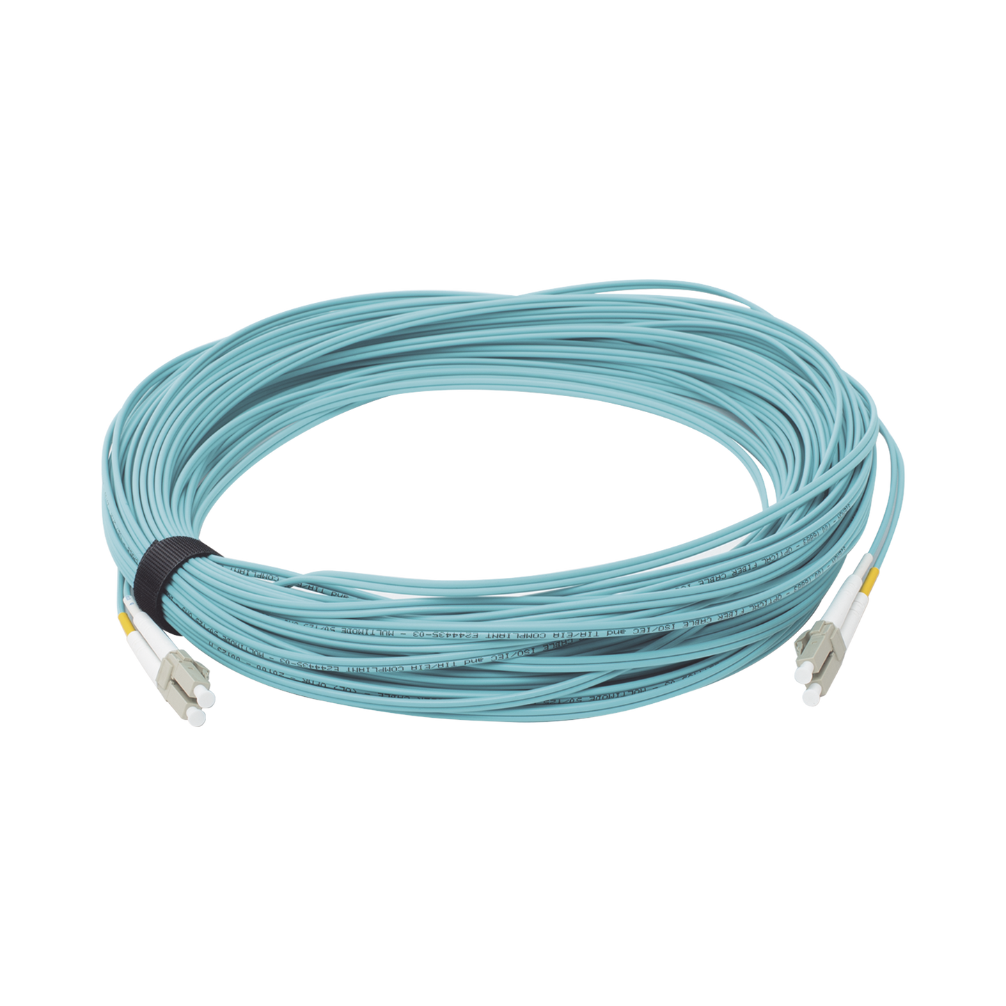 Jumper de Fibra Ã“ptica Multimodo 50/125 XGLO OM3, LC-LC Duplex, OFNR, Color Aqua, 30 Metros
