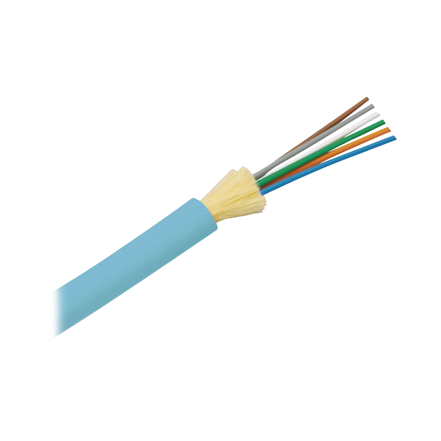 Cable de Fibra Ã“ptica de 6 hilos, Multimodo OM3 50/125 Optimizada, Interior, Tight Buffer 900um, No Conductiva (DielÃ©ctrica), OFNR (Riser), Precio Por Metro