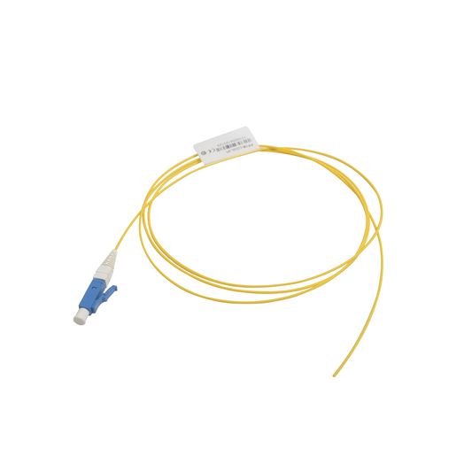 Pigtail de Fibra Ã“ptica LC/UPC Simplex, Monomodo OS1/OS2 XGLO, OFNR, Color Amarillo, 1 Metro