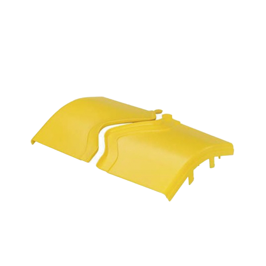 Tapa de Bajada Vertical Exterior de 45º, Para uso con Canaletas 12X4 FiberRunnerâ„¢, Color Amarillo | PANDUIT
