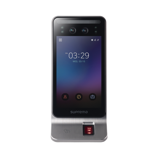 Lector Multi-tecnologia con detector de cubrebocas- Reconocimiento Facial, Huella, Tarjeta MÃ³vil y lector de RFID(125kHz EM & 13.56 Mhz MIFARE)  Compatible con BioStar2