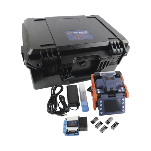 Fusionadora de Fibra Ã“ptica de AlineaciÃ³n por NÃºcleo con 6 Motores con Perdida TÃ­pica (SM); 0.01 dB (MM); 0.04 dB)