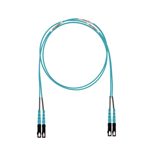 Jumper de Fibra Optica Multimodo 50/125 OM3, SC-SC Duplex, LSZH (Cero Halógenos), Color Aqua, 2 Metros | PANDUIT