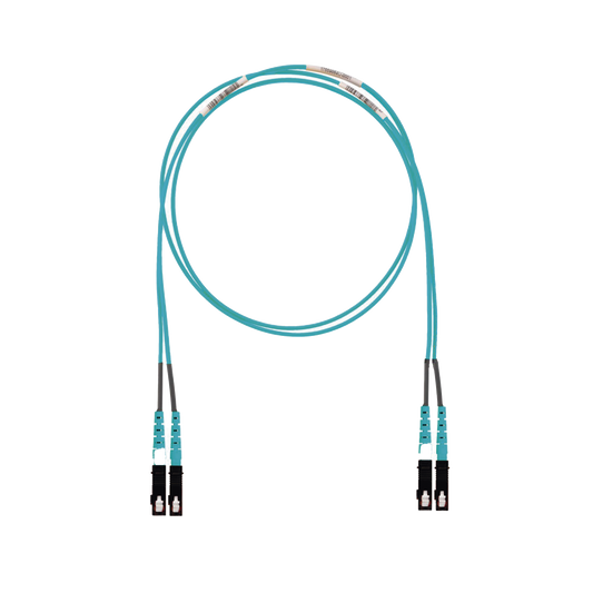 Jumper de Fibra Optica Multimodo 50/125 OM3, SC-SC Duplex, LSZH (Cero Halógenos), Color Aqua, 8 Metros | PANDUIT
