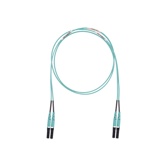 Jumper de Fibra Optica Multimodo 50/125 OM3, LC-LC Duplex, LSZH (Cero Halógenos), Color Aqua, 10 Metros | PANDUIT