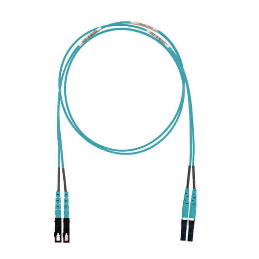Jumper de Fibra Optica Multimodo 50/125 OM3, LC-SC Duplex, LSZH (Cero Halógenos), Color Aqua, 2 Metros | PANDUIT