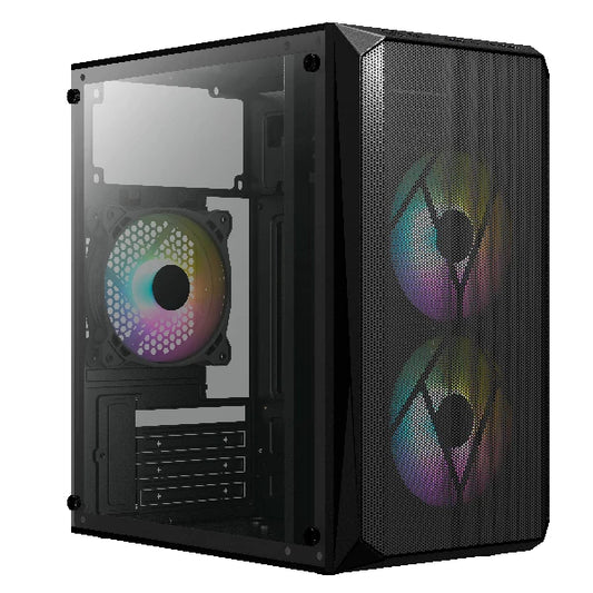 Gabinete  ACTECK Doom GI630 , Micro-Tower, PC, micro ATX, Mini-ATX, Negro, 500 W