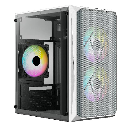 Gabinete ACTECK Doom GI630, Micro-Tower, PC, micro ATX, Mini-ATX, Blanco, 500 W