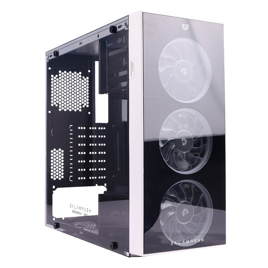 Gabinete GAMER BALAM RUSH DRAGONFLY GM320 MID Tower ATX, Micro ATX y Mini ITX Cristal Templado USB 3.0 Blanco 3 VENT