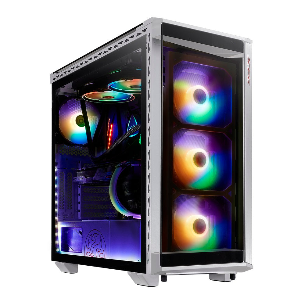 Gabinete XPG Battlecruiser RGB White  RGB Sync  Cristal Templado  E-ATX - Color Negro