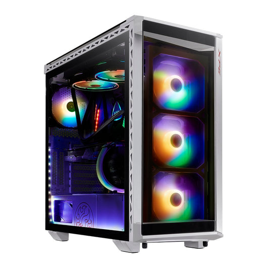 Gabinete XPG Battlecruiser RGB White  RGB Sync  Cristal Templado  E-ATX - Color Negro