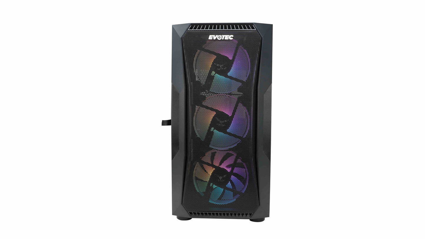 Gabinete Gaming Seoul, EVOTEC EV-1019, 3 ventiladores incluidos, USB 3.0