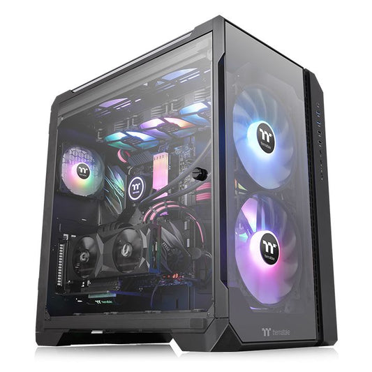 Gabinete  THERMALTAKE View 51 TG ARGB, Gabinete, Mini ITX hasta E-ATX, Negro