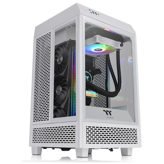Gabinete  THERMALTAKE The Tower 100 Snow Mini Chassis, Mini-Tower, Gabinete, Mini-ITX, Color blanco